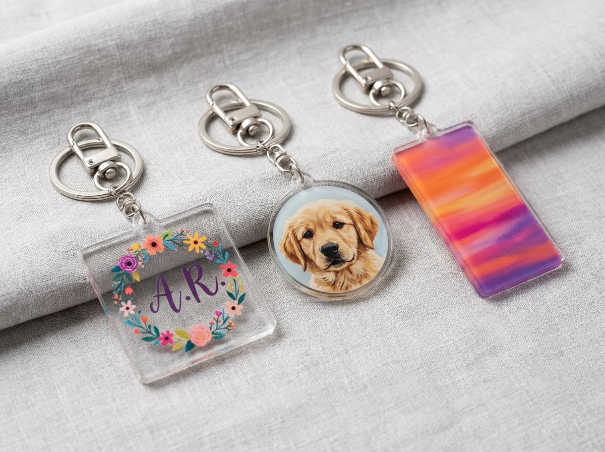 Custom UV Keychain - hero product shot